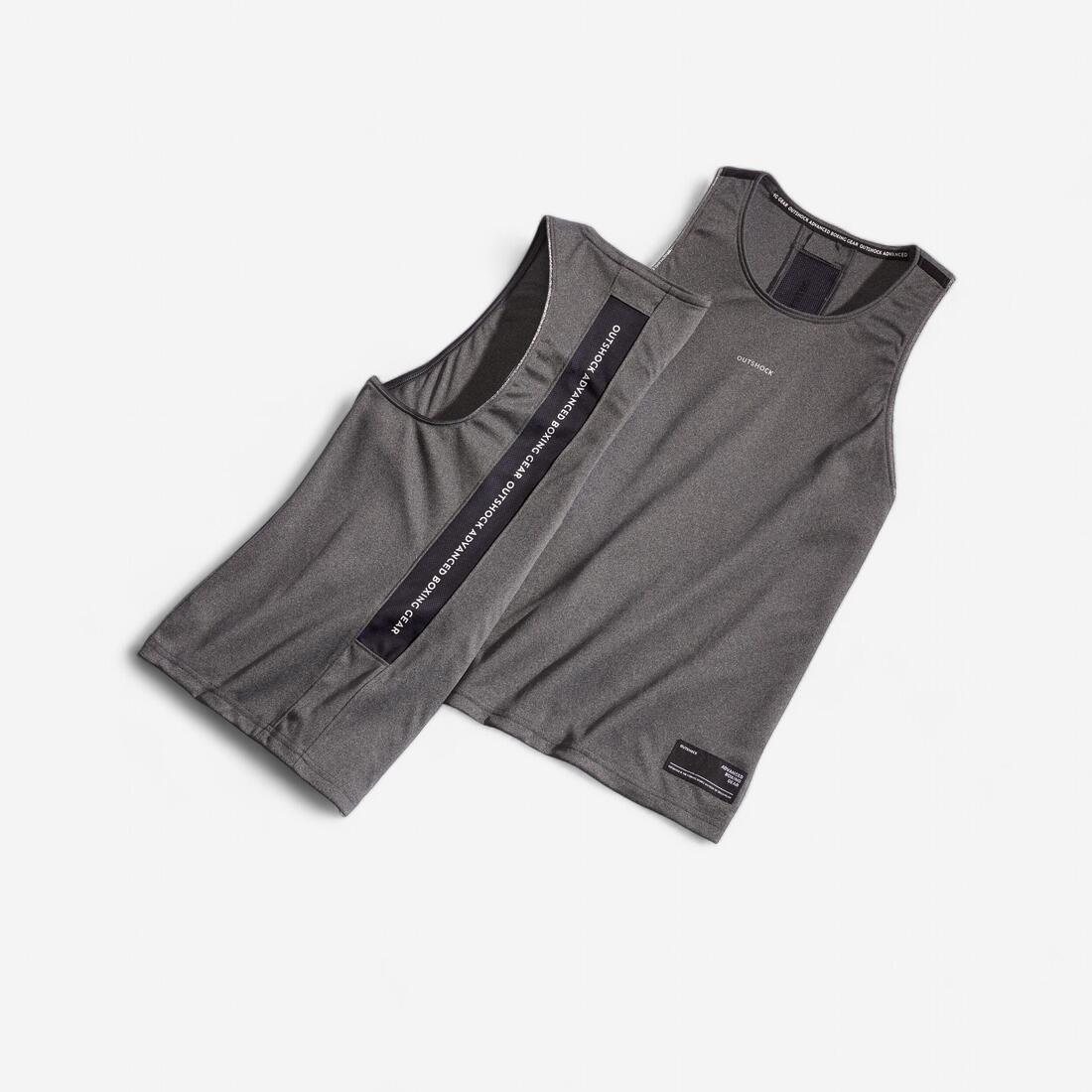 DÉBARDEUR DE BOXE FEMME 500 GRIS – gris fonce