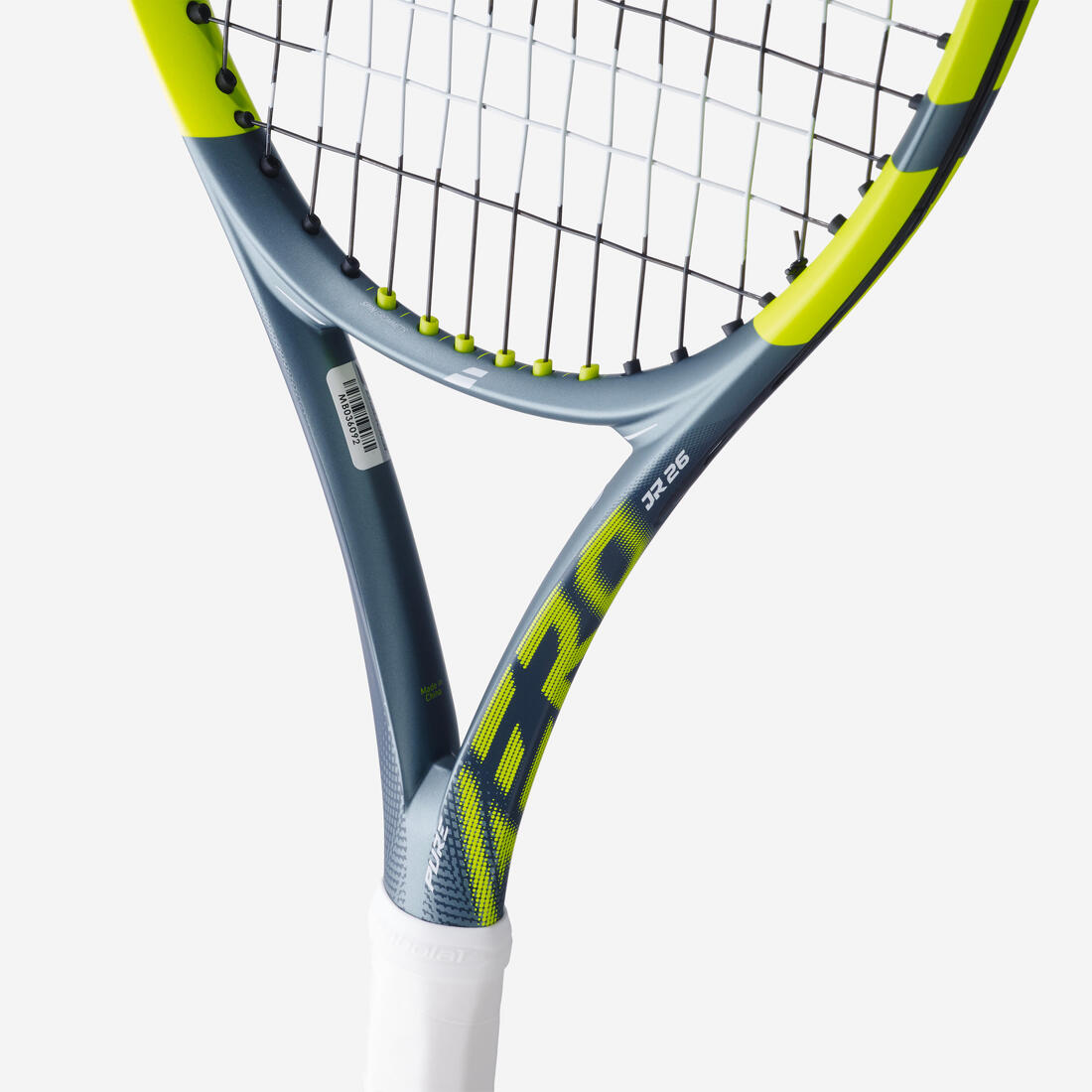 Raquette de tennis enfant 26 pouces, Babolat aero jr 26 gris jaune.