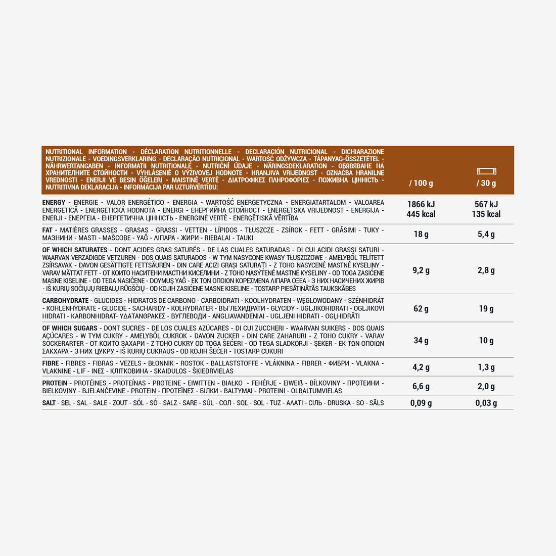Barres de céréales bio cacahuètes caramel enrobées chocolat au lait x6