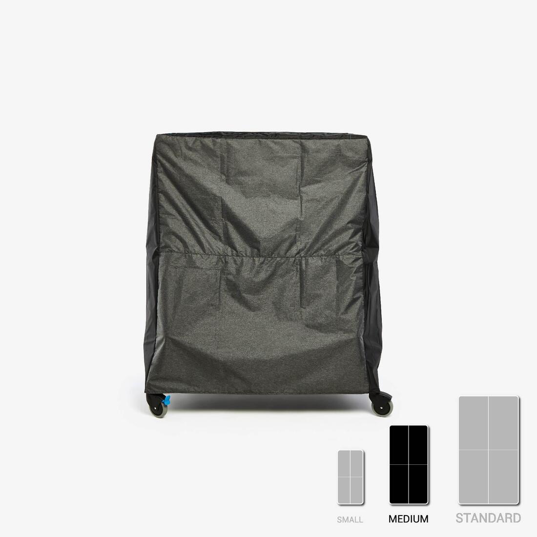 Housse pour table de ping pong de taille medium repliée - PPTC 530 Medium gris