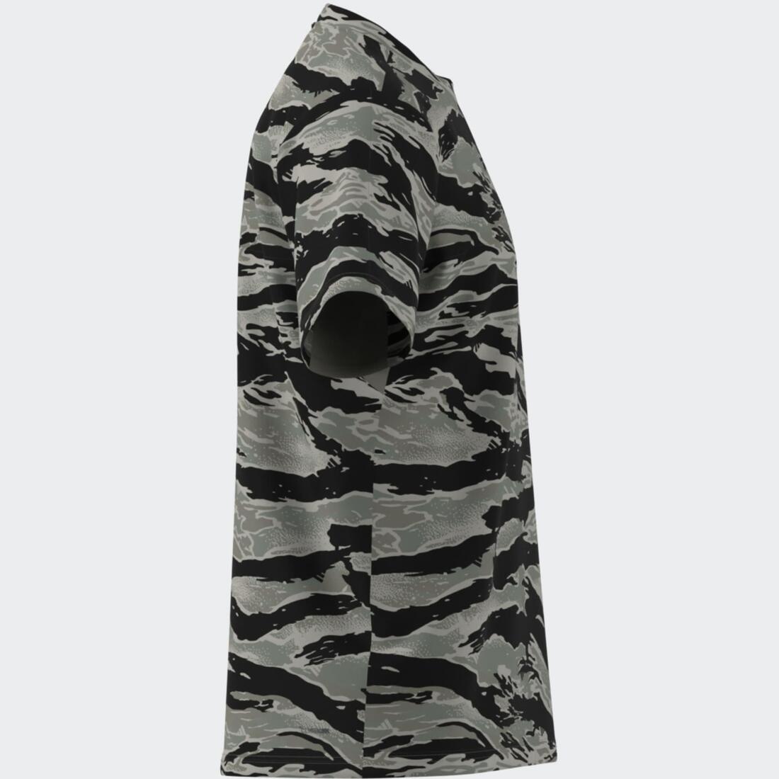 T-shirt de fitness pour homme, imprimé camouflage, vert