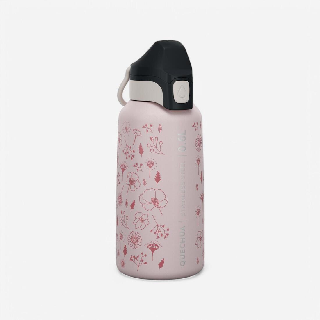 Gourde 500 enfant 0,6l en inox avec bouchon instantané pour la randonnée