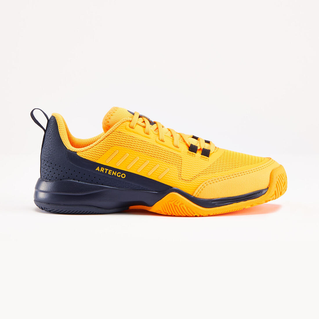 CHAUSSURES TENNIS ENFANT - TS500 FAST JR LACE SHINE – orange tournesol fluo