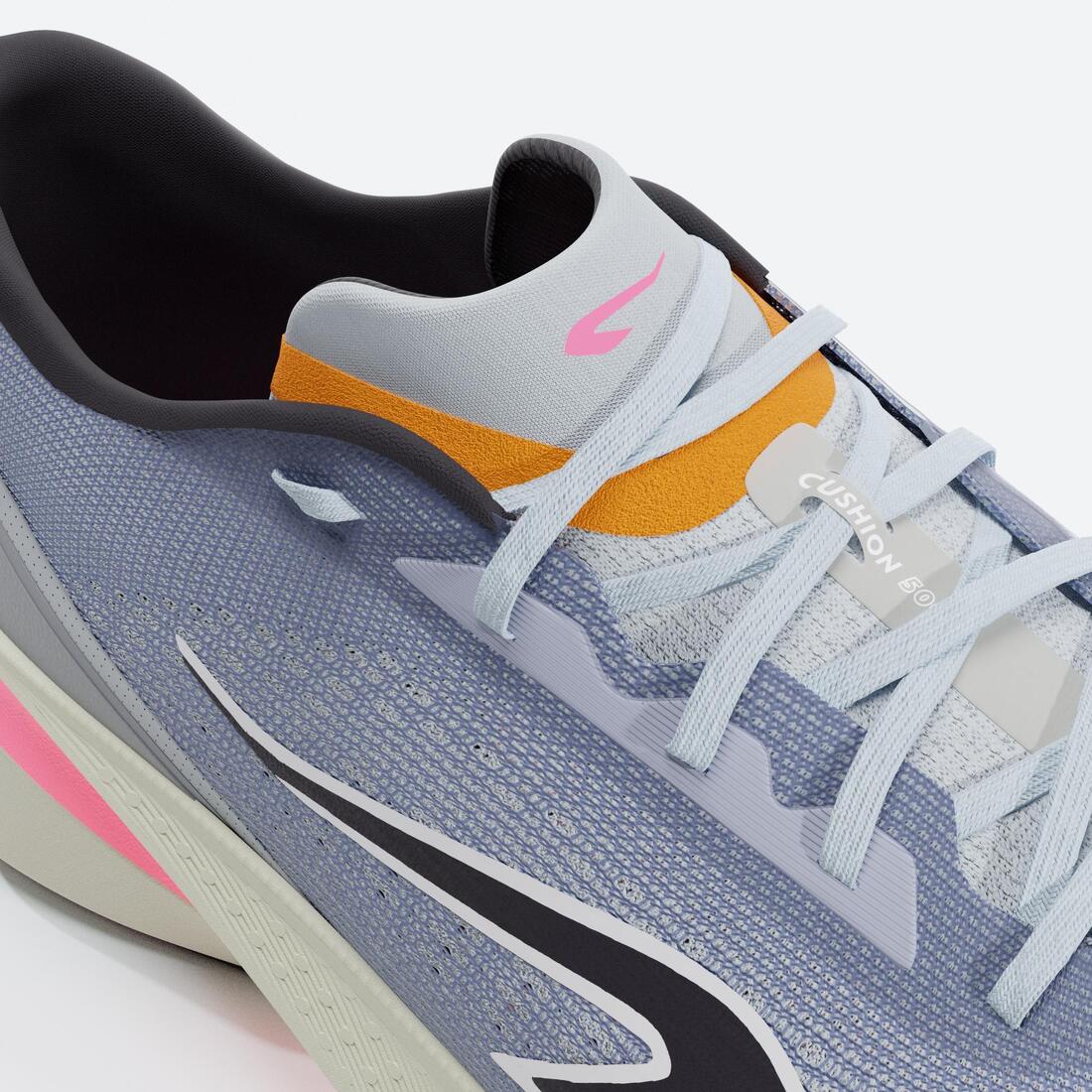 Chaussures de Running Femme, Kiprun Cushion 500 Blanche