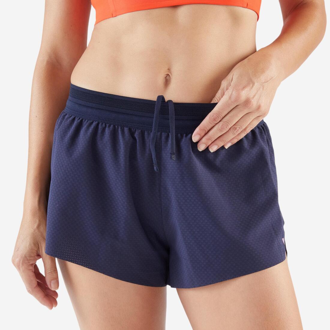 Short running & trail léger femme - kiprun run 900 light violet foncé