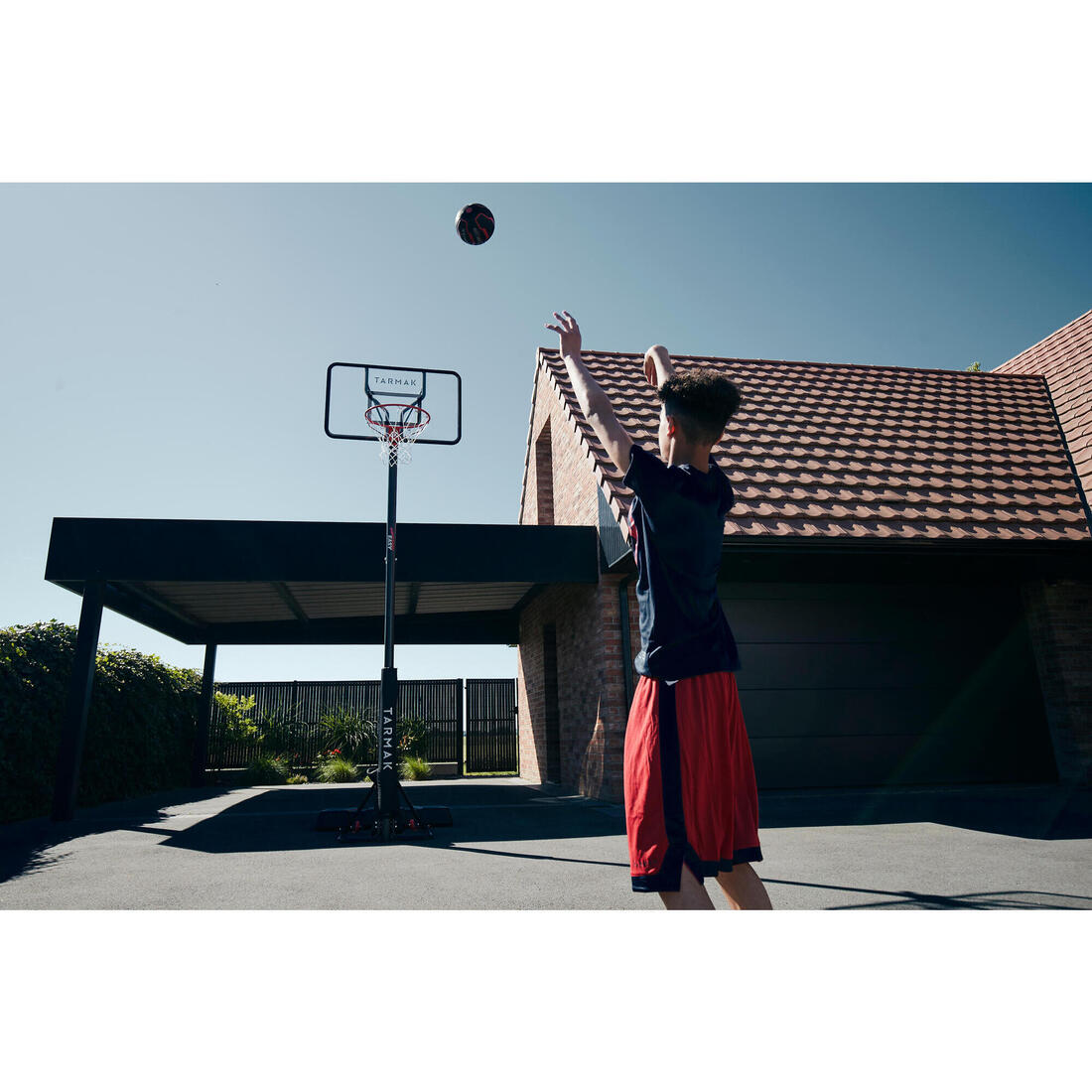Panier de basket sur pied réglable de 2,20m à 3,05m - B100 Easy Polycarbonate