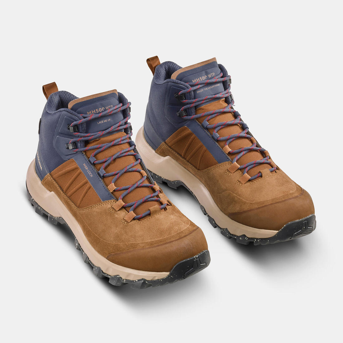 Chaussures imperméables de randonnée montagne - mh500 mid - homme