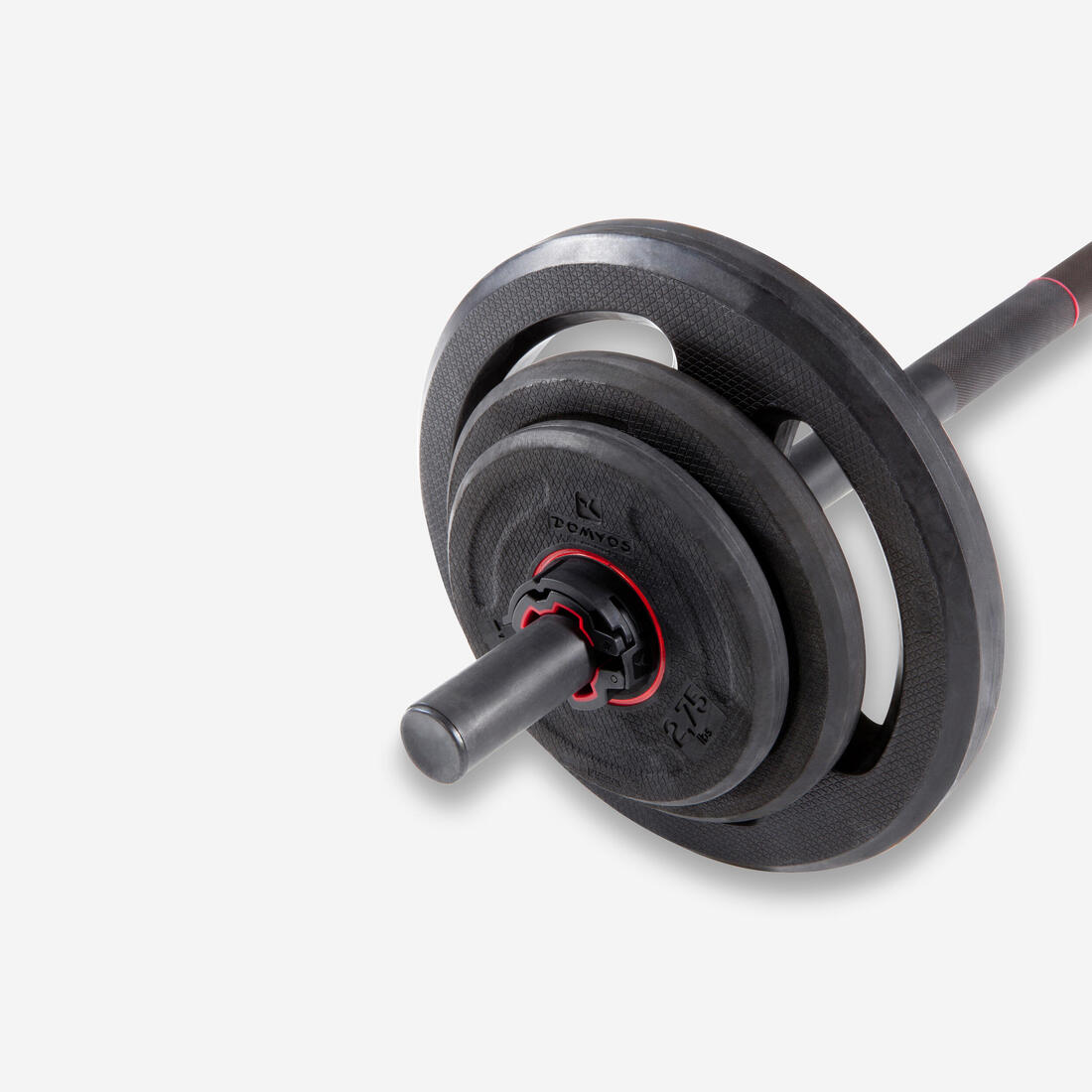 Kit 20 kg barre et poids de musculation 1,30 m 28mm, fonte en partie recyclée