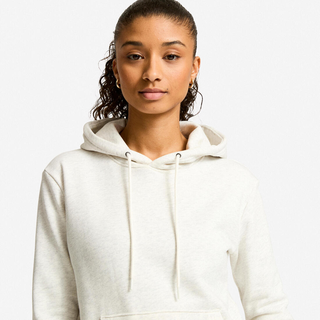 Sweat à capuche en coton fitness femme