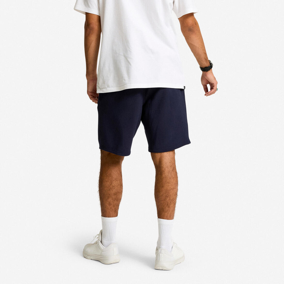 Short de fitness en molleton avec poches homme