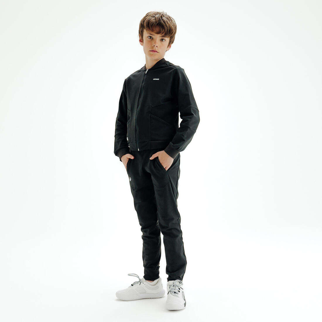 Pantalon de tennis garcon - tpa 500  noir