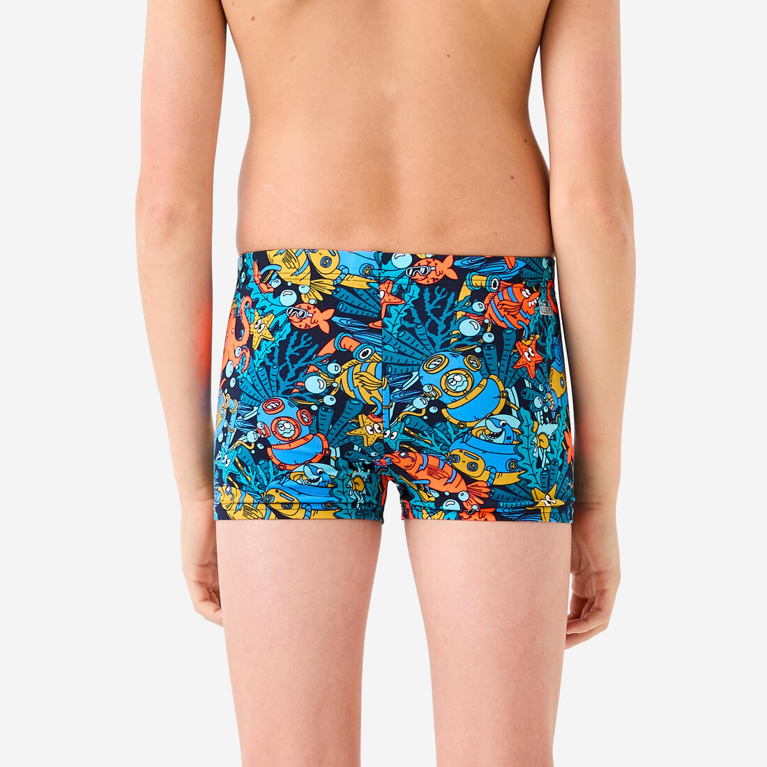 Maillot boxer de bain natation Garçon enfant - 500 Fitib all marin