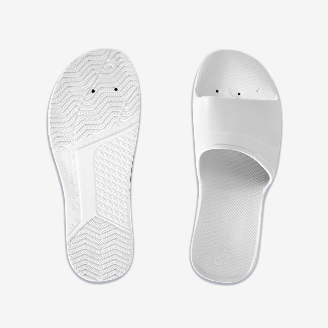 SANDALE CLAQUETTE PISCINE HOMME 100 PLUS BLANCHE