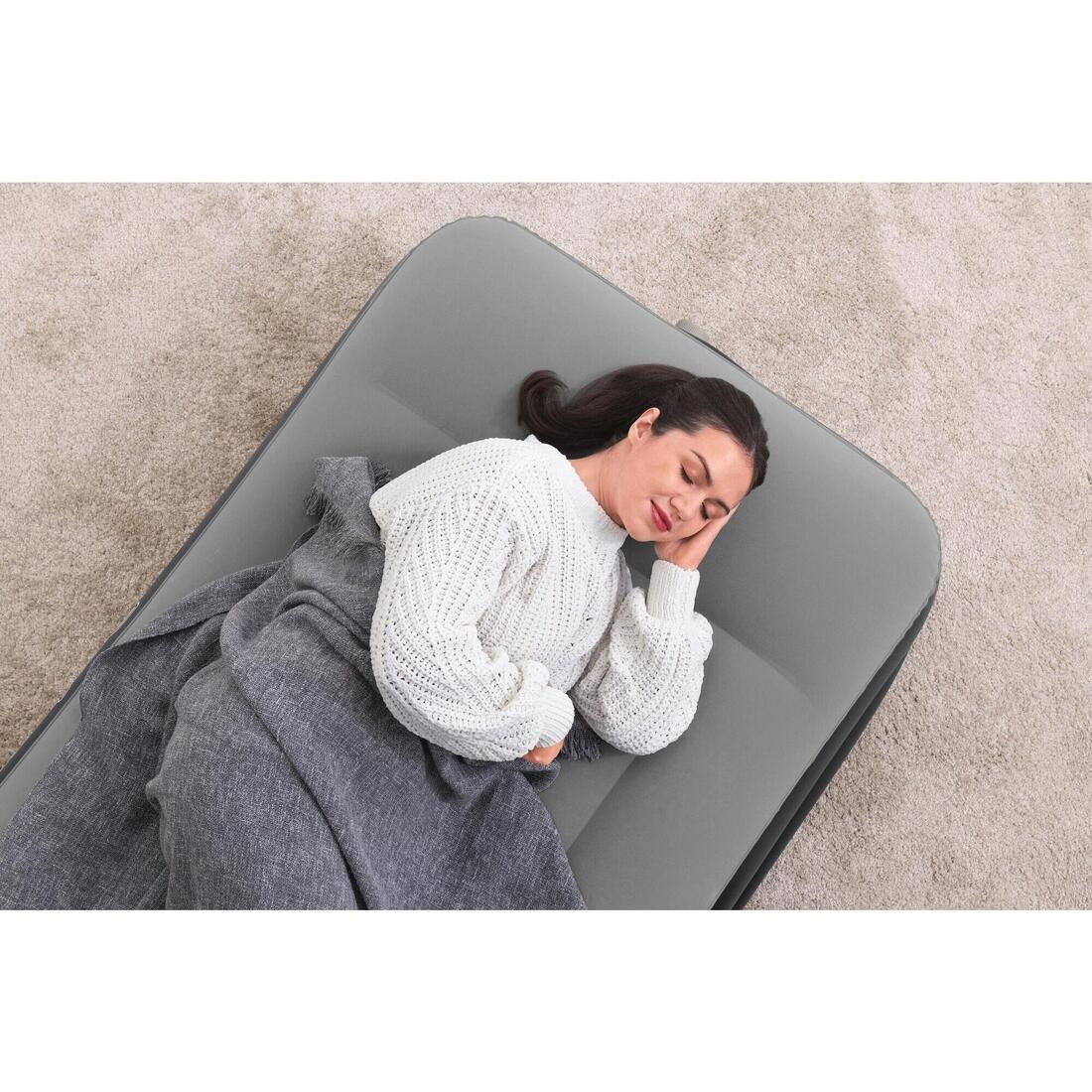 Matelas gonflable haut pour 1 personne, avec pompe électrique intégrée