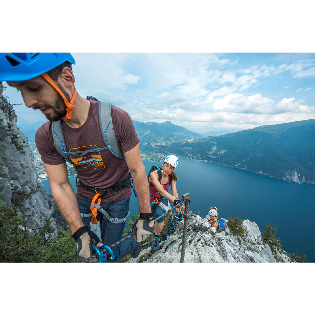CASQUE D'ESCALADE ET D'ALPINISME - ROCK  GRIS