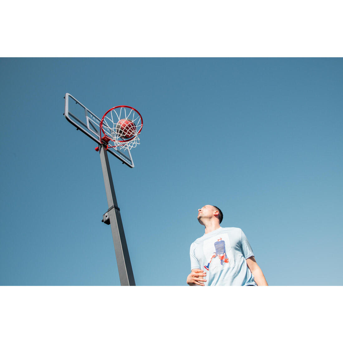 Panier basket pliable sur pied planche transparente 2,4 à 3,05 m, B500 Box