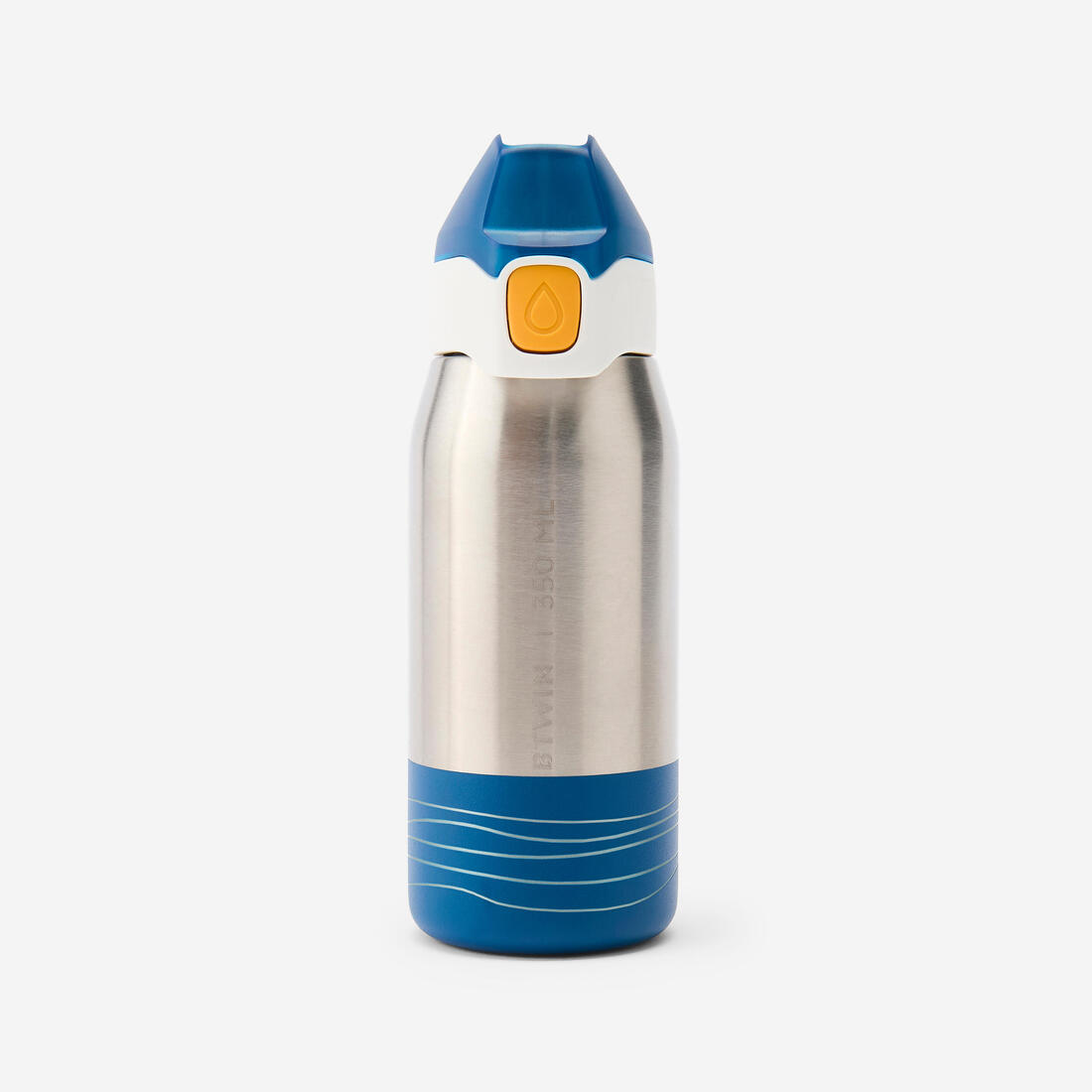 Bidon/ gourde vélo enfant 3-6 ans 350ml, inox bleu