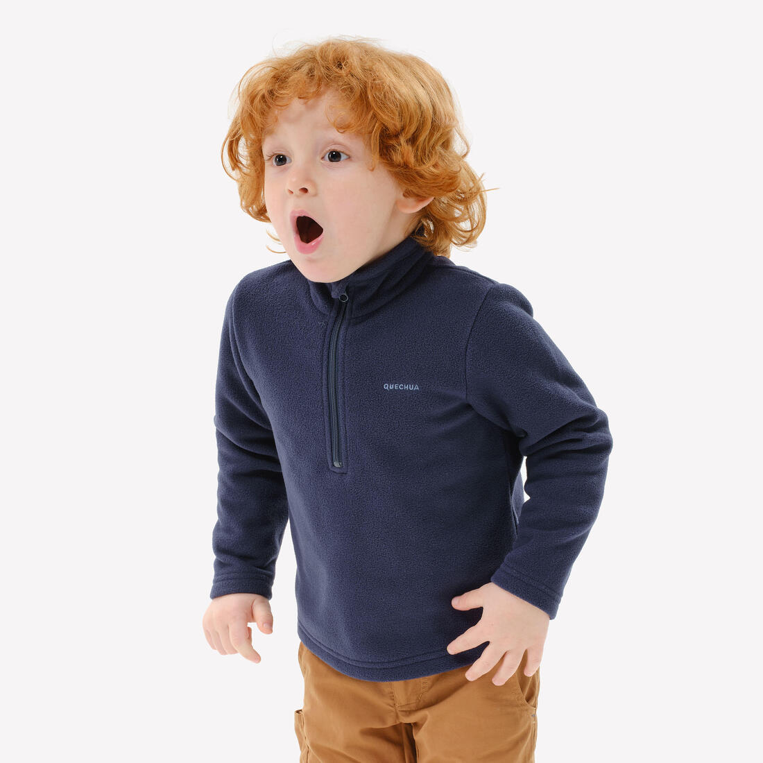 Polaire de randonnée enfant 2-6 ans, MH100 demi zip