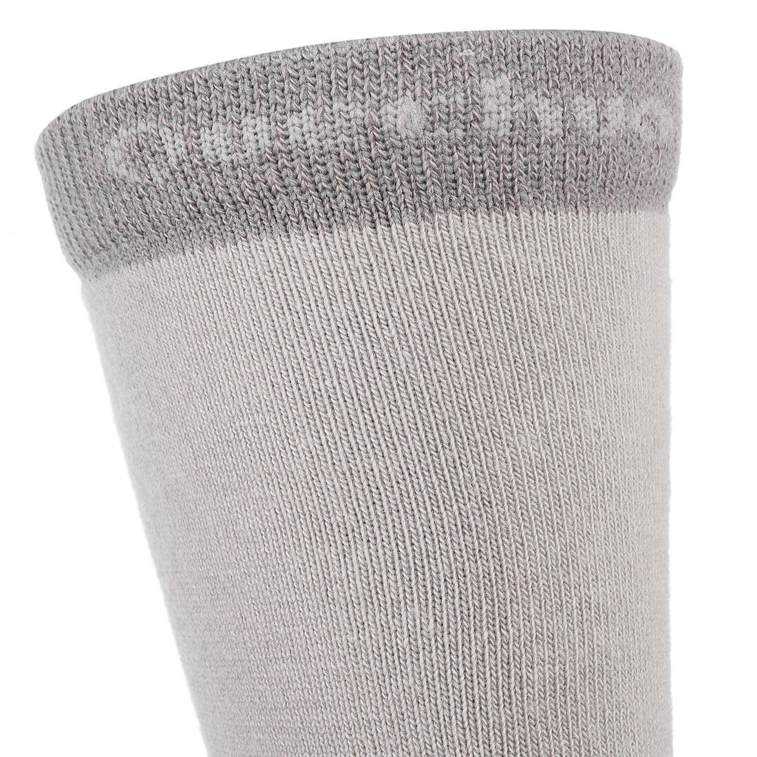 2 paires de chaussettes de randonnée tiges hautes enfant Crossocks Menthe Beige