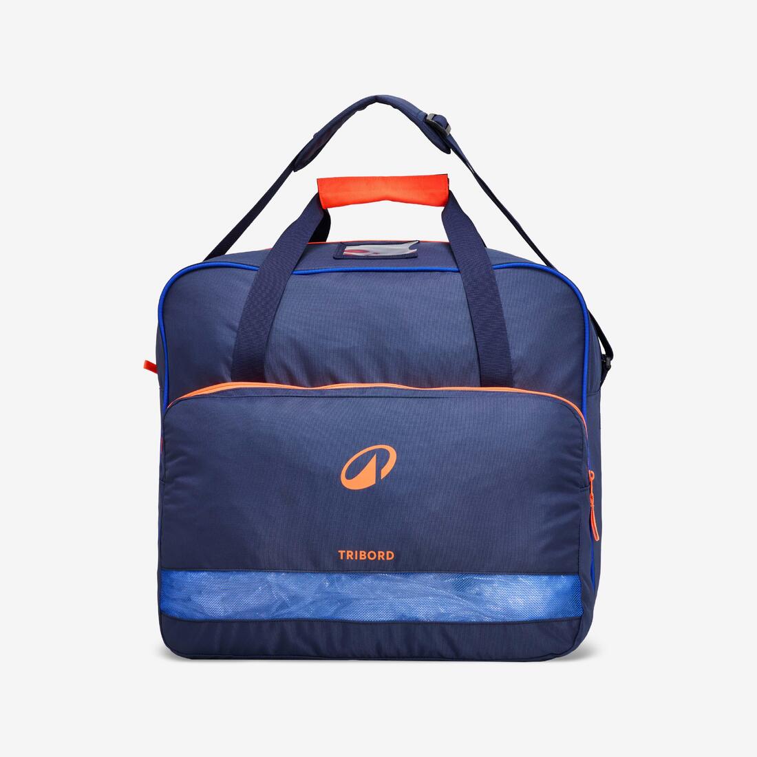 Sac a ballons water polo 60l bleu orange fluo
