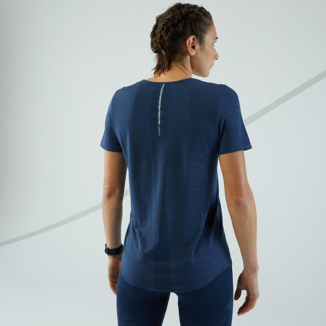 T-shirt running & trail sans couture femme - kiprun run 500 confort