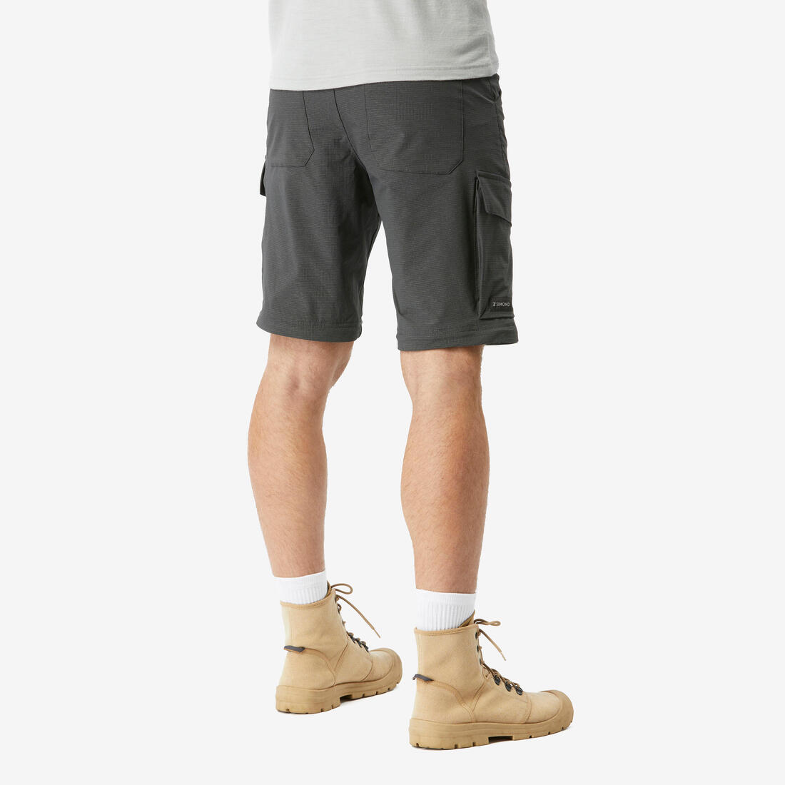 Pantalon modulable 2 en 1 de trek voyage homme, Travel 500 modul camel