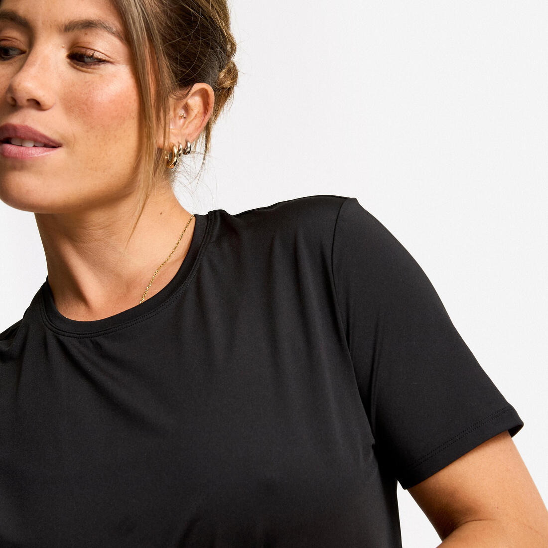 T-shirt manches courtes femme noir