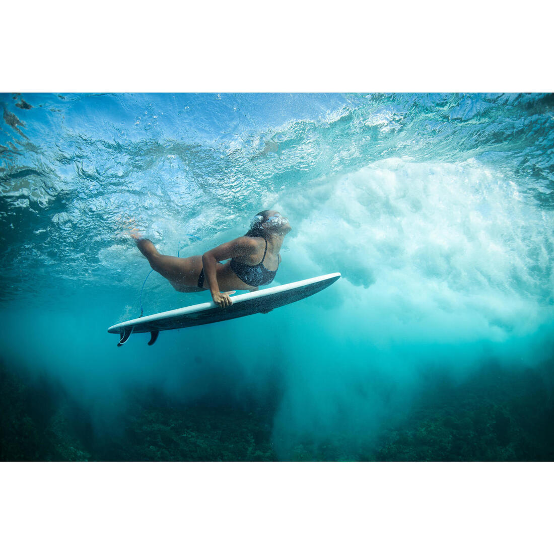 Haut de maillot de bain brassière de surf femme double réglage plat ELISE FOAMY