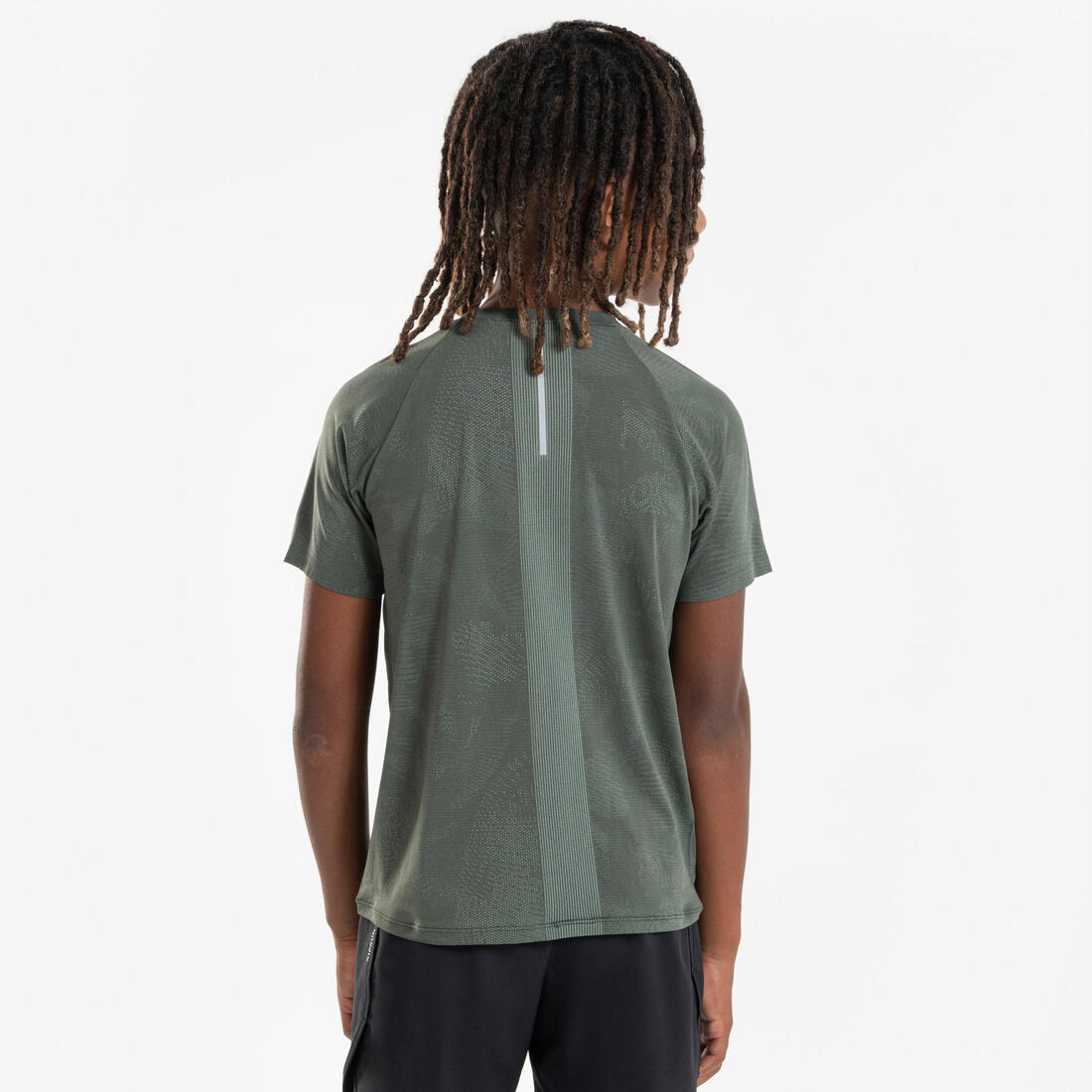 T-Shirt running sans couture Enfant - KIPRUN TS LIGHT 900 kaki