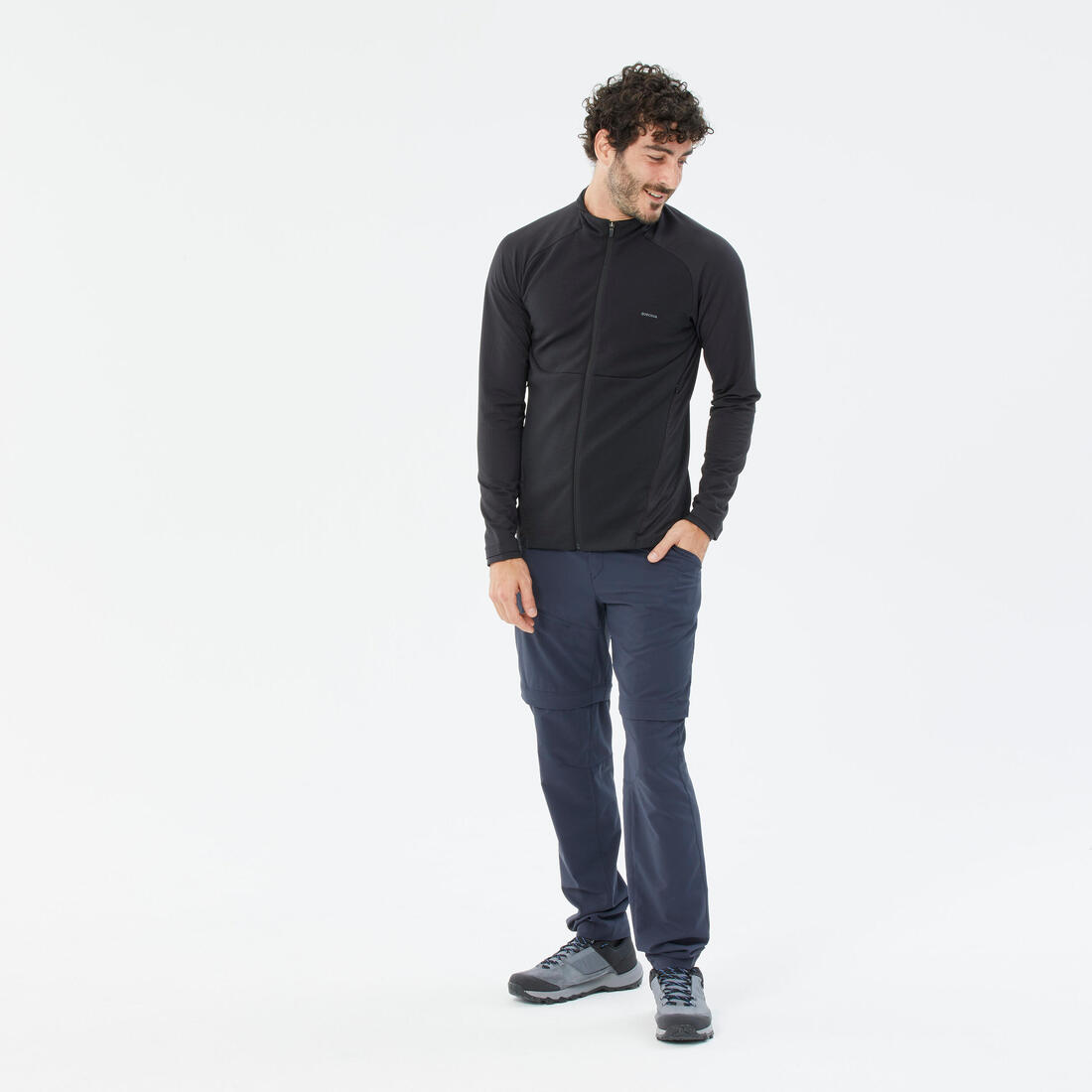 Polaire de randonnée montagne homme, MH500 Light full zip