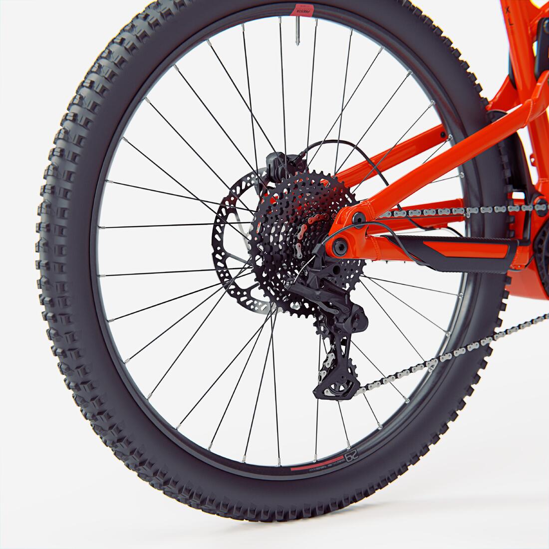 Vélo vtt électrique tout suspendu 29" - e-expl 520 s rouge vif