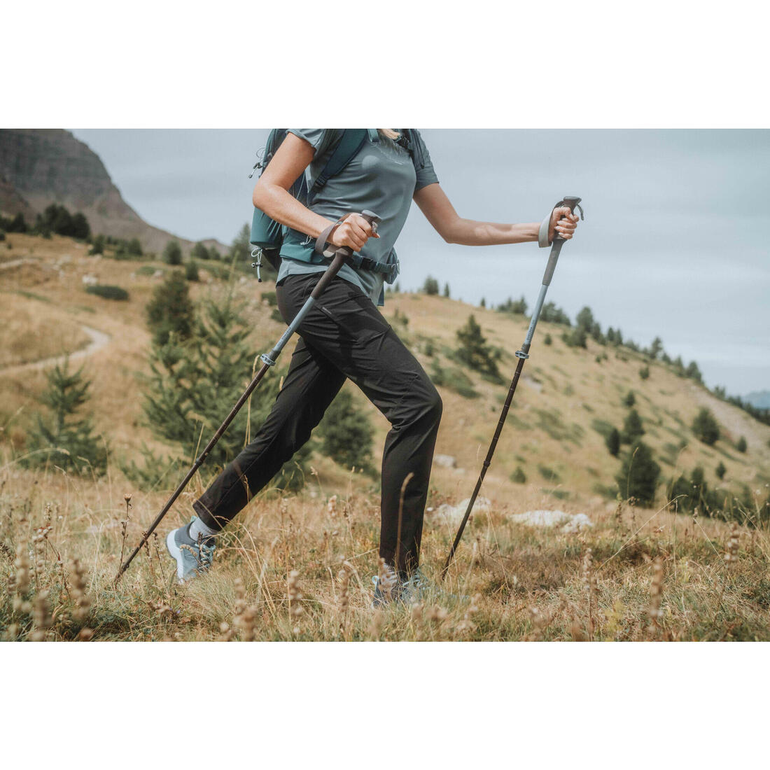 Pantalon de randonnée montagne - MH500 - noir - Femme