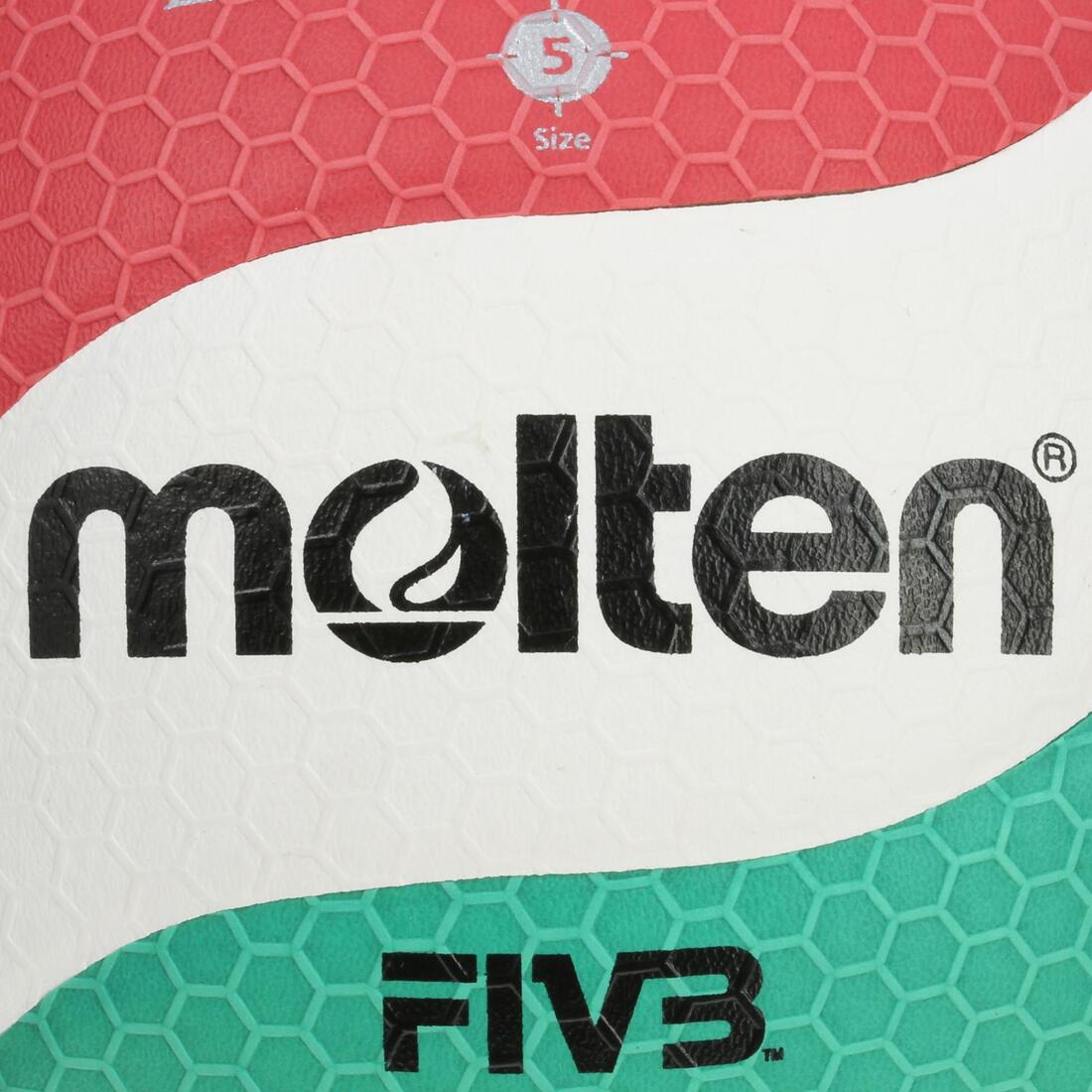 Ballon de volley-ball Molten 5000 vert rouge
