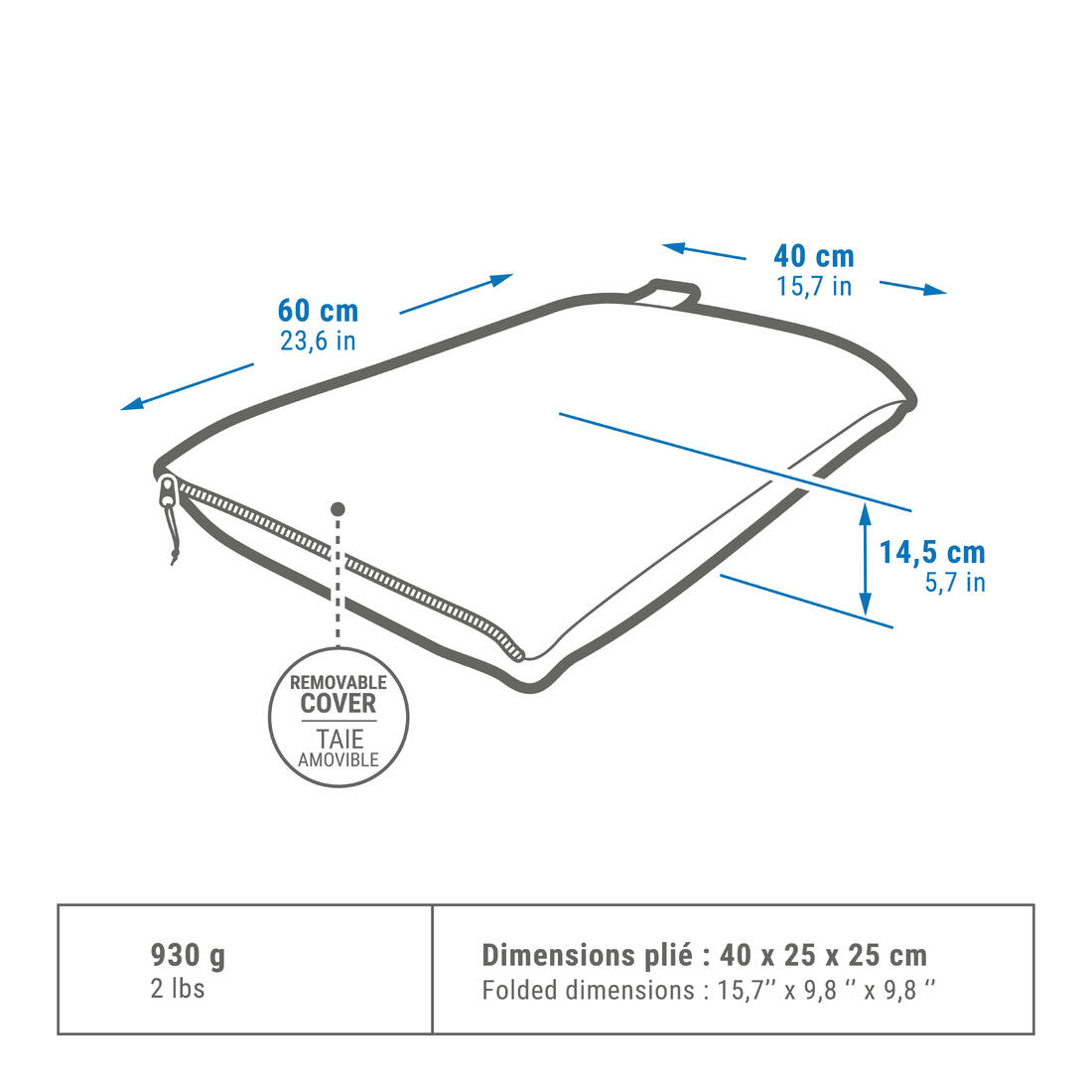 OREILLER DE CAMPING - XL ULTIM COMFORT