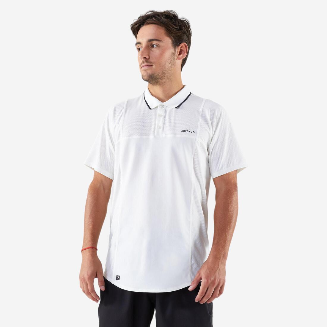 Polo tennis manches courtes Homme - Artengo DRY Marine