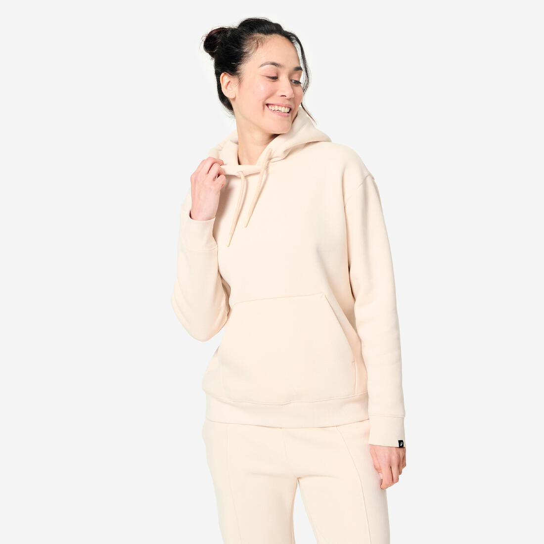 Sweat à Capuche Chaud Femme - Beige Crème