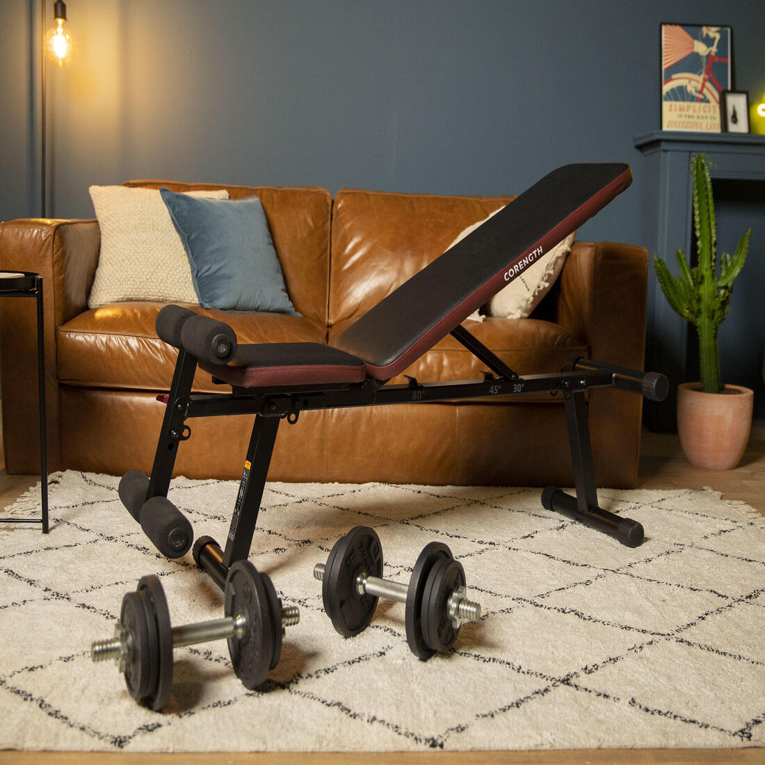Kit haltères de musculation 20 kg avec disque de fonte en partie recyclée