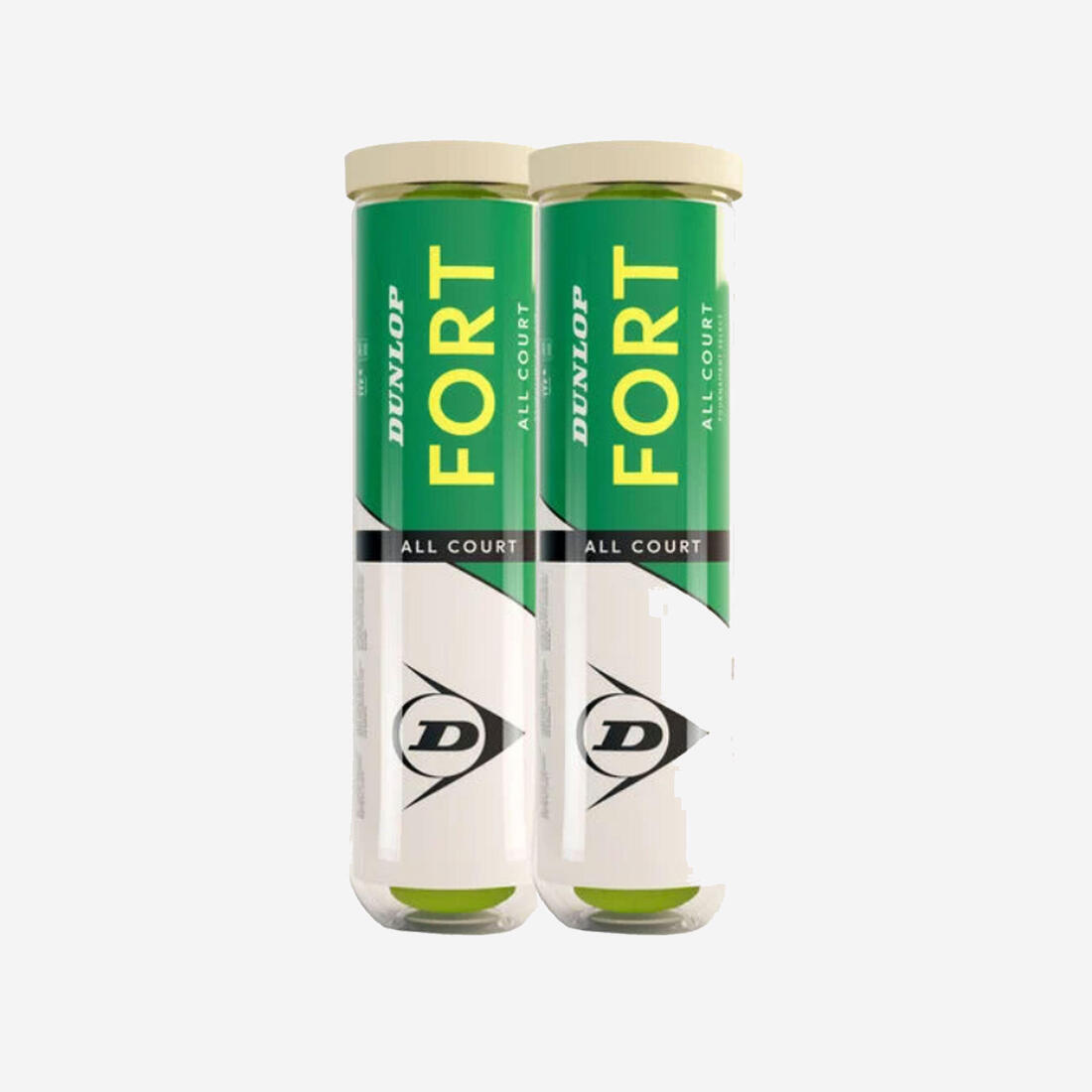 BALLES DE TENNIS DUNLOP FORT ALL COURT *4 JAUNE BIPACK CONTROL