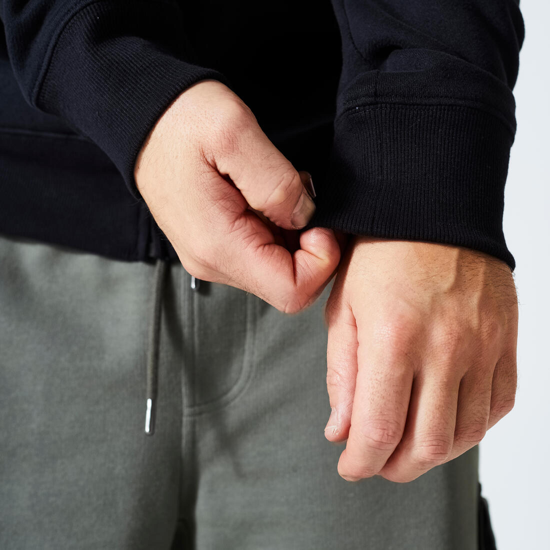 Sweat zippé à capuche de fitness en molleton homme