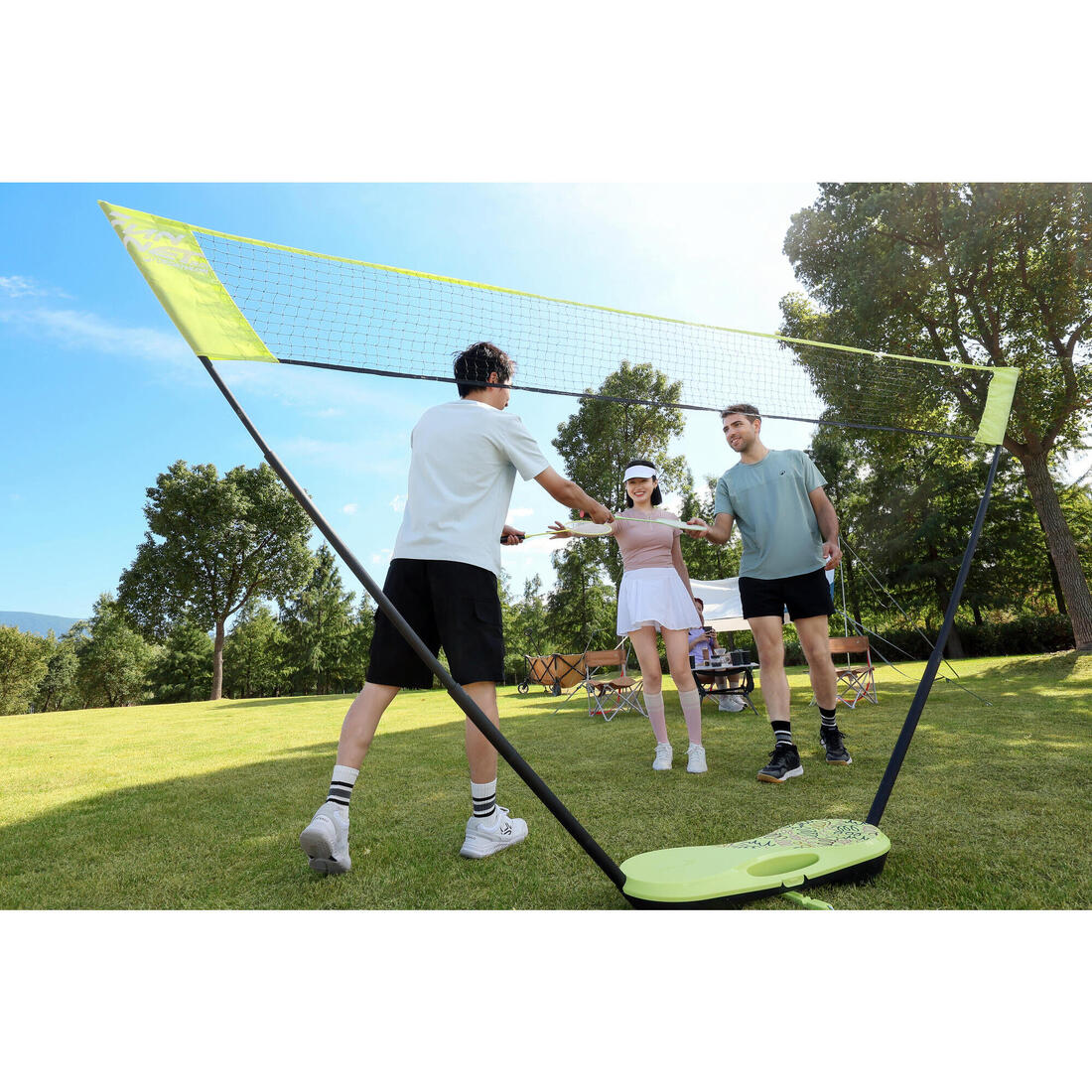 Kit Filet de Badminton Fun 3 Mètres - Bleu Roi