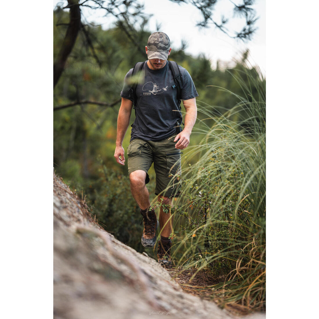 Bermuda Cargo chanvre  Homme 500 vert