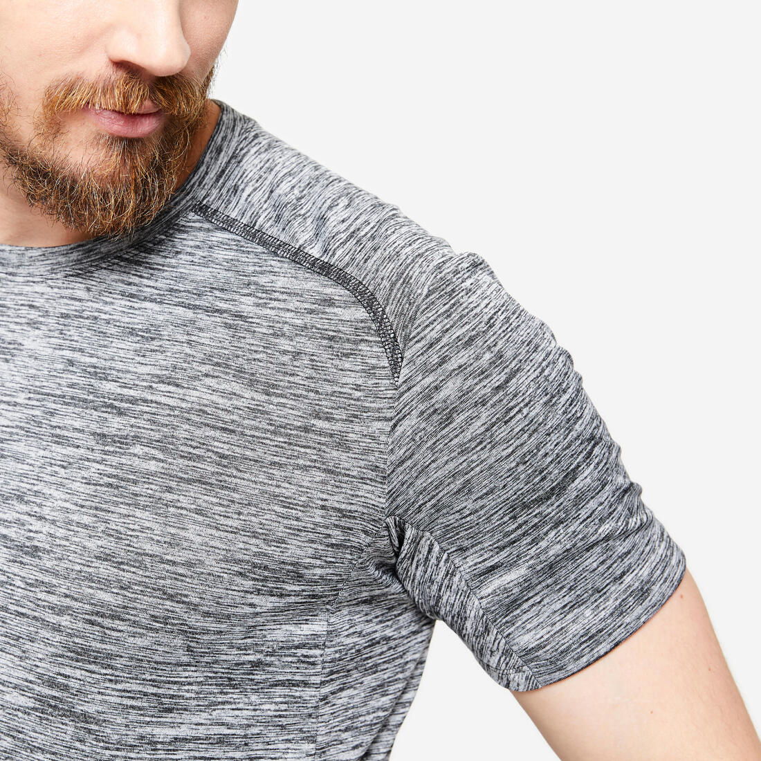 T-shirt de cardio respirant homme, gris