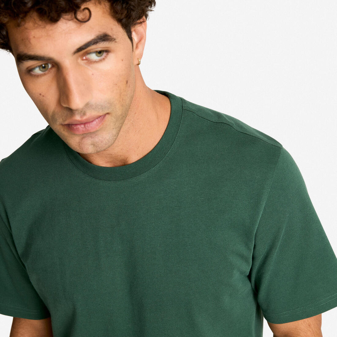 T-shirt fitness homme col rond manches courtes