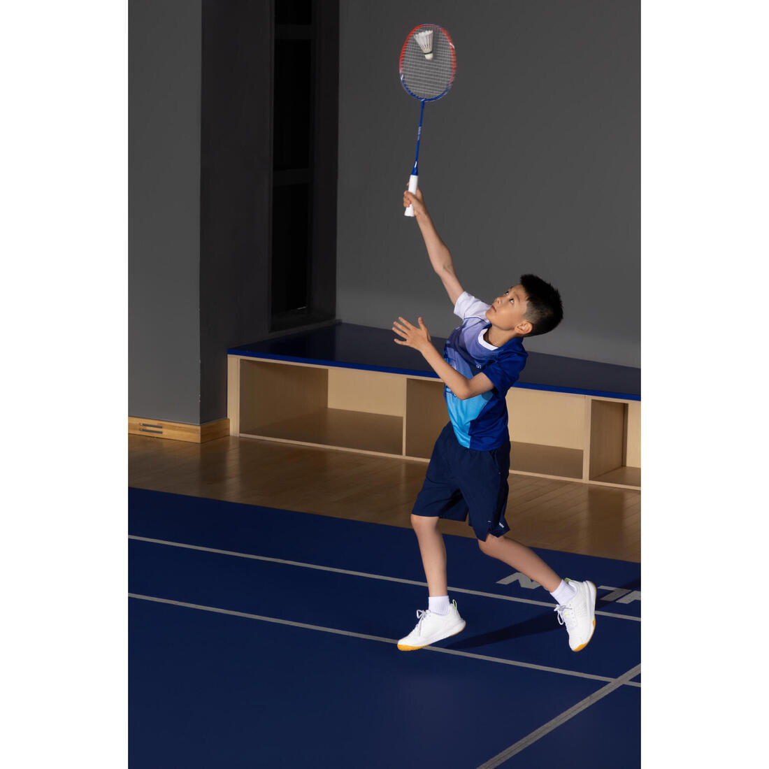 Raquette de Badminton Enfant en Aluminium 90 g BR100 - Bleu/Rouge