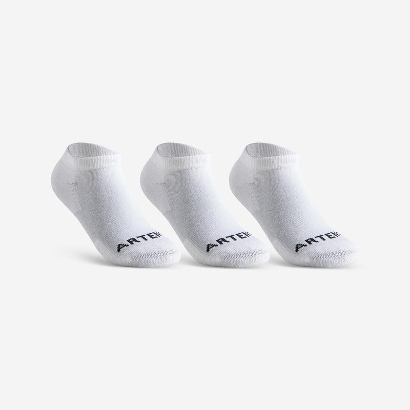 CHAUSSETTES SPORTS DE RAQUETTES BASSES ENFANT ARTENGO  RS 100 LOT DE 3