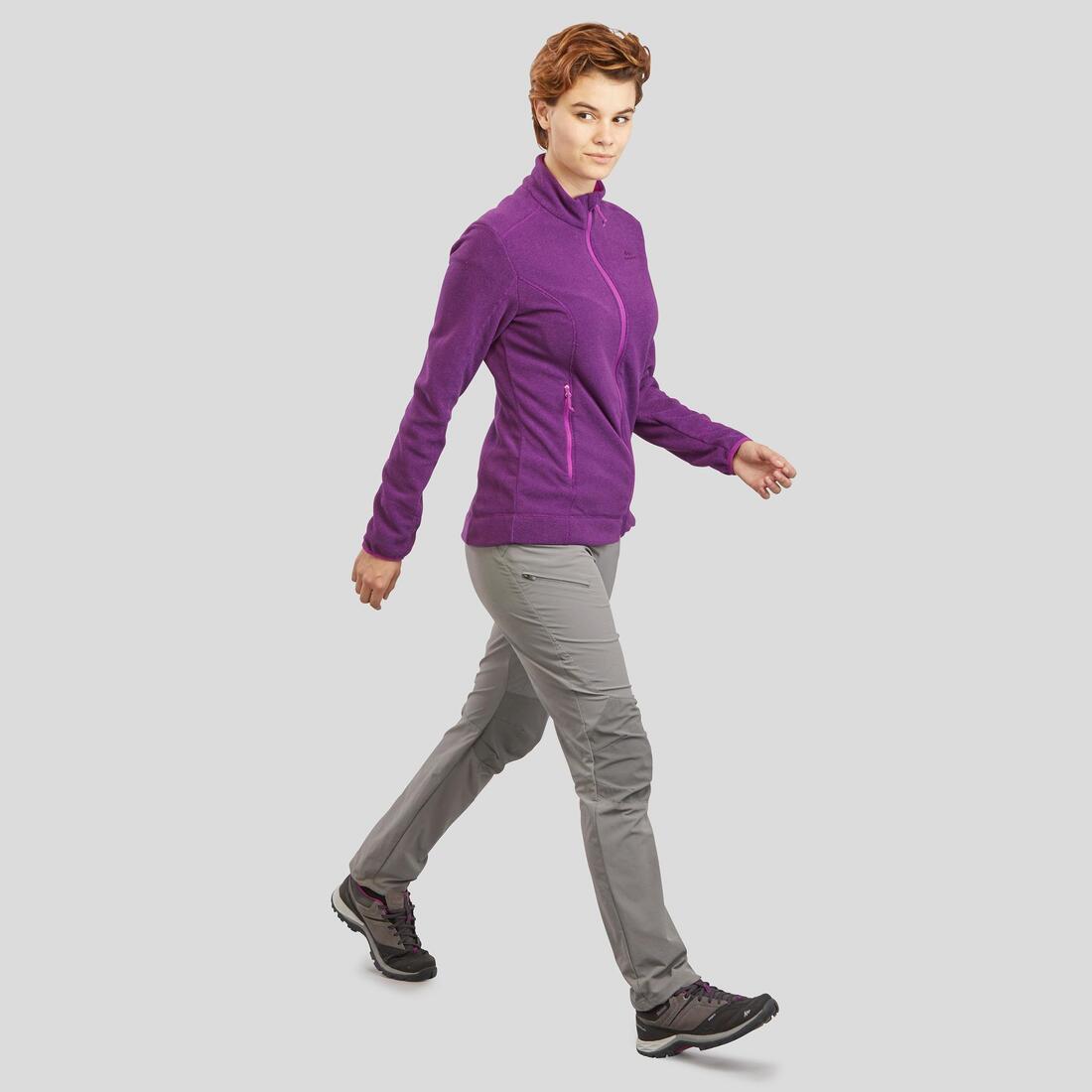 Polaire de randonnée montagne femme, MH100 full zip