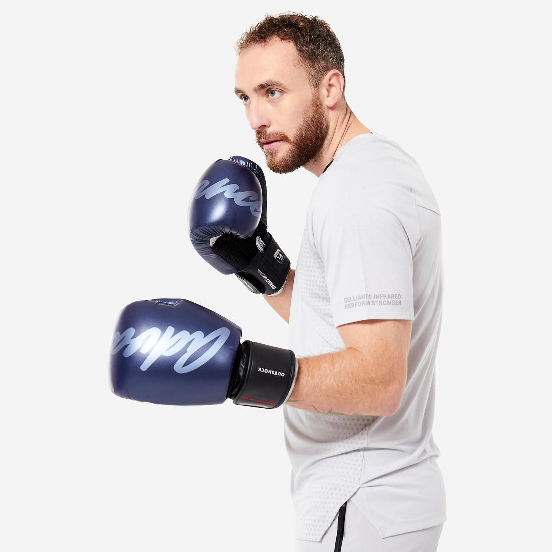 Gants de kick-boxing et muay-thaï, bleu