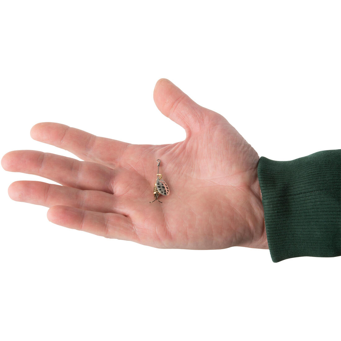 CUILLER TOURNANTE PÊCHE DES CARNASSIERS WETA + #0 ARGENT POINTS ROUGES