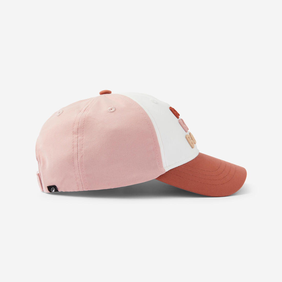 Casquette multisport ajustable bébé mixte, Rose blanc terracotta