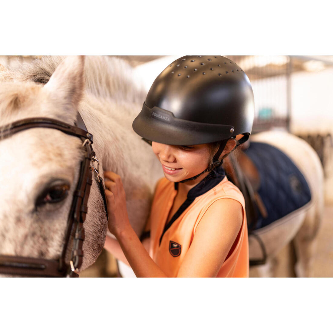 Casque équitation Adulte et Enfant - 100 noir